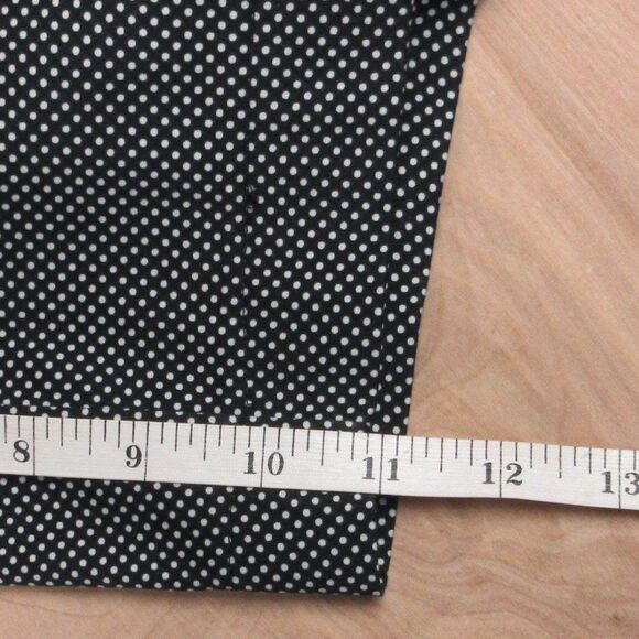 TOMMY HILFIGER Bermuda Shorts Women's Size 8 Black White Polka Dot Skimmer Capri - Picture 10 of 10
